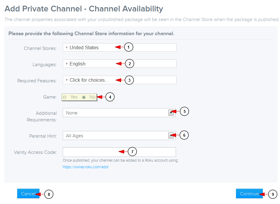 add-private-channel-2 publish channel on Roku