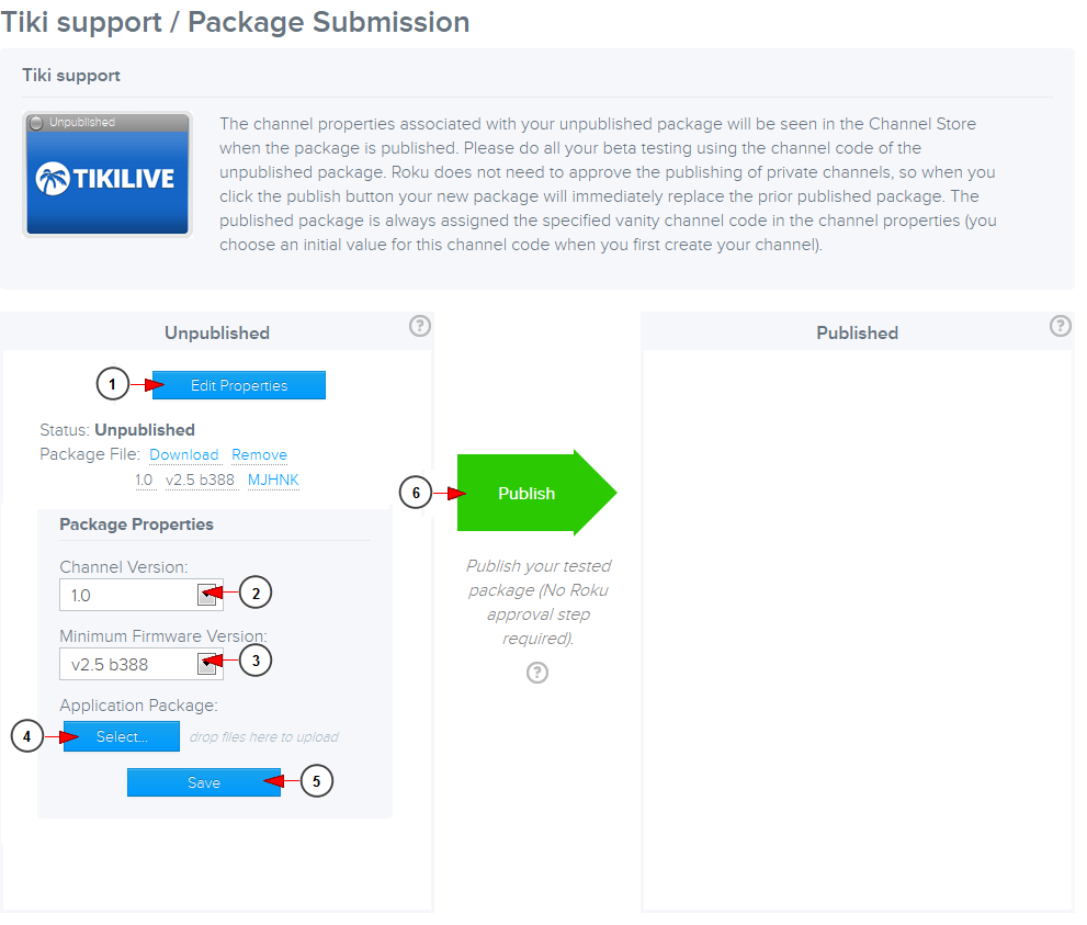 add-private-channel-7 publish channel on Roku