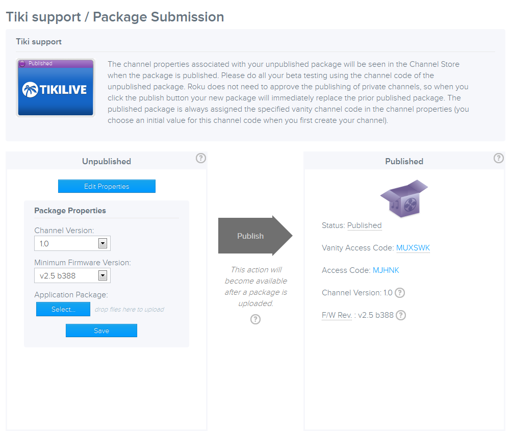 add-private-channel-8 publish channel on Roku