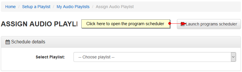 Schedule playlist on radio channel | Live Streaming manual V7